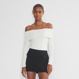 Aritzia Contour Deco Bodysuit, Cream, NWT